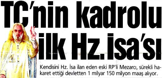 TC'nin kadrolu ilk Hz.İsa'sı