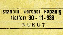 İstanbul borsası kapanış fiatleri 30-11-933