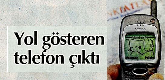 Yol g&ouml;steren telefon &ccedil;ıktı
