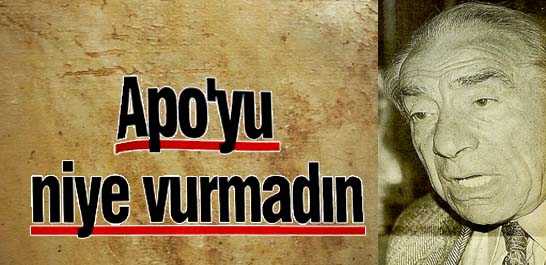 Apo'yu, niye &ccedil;ekip vurmadın?