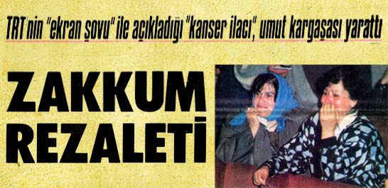 TRT'nin "ekran şovu" ile a&ccedil;ıkladığı "kanser ilacı", umut kargaşası yarattı