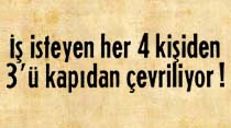 İş isteyen her 4 kişiden 3'ü kapıdan çevriliyor!
