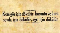 Masal olanlar: Kurşun dökmek..