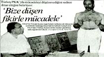 Türkeş PKK'yla mücadeleyi düşünmediğini sadece ihtar ettiğini belirtiyor