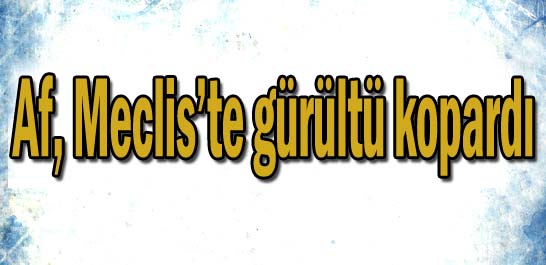 Af, Meclis'te g&uuml;r&uuml;lt&uuml; kopardı