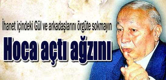 Hoca a&ccedil;tı ağzını