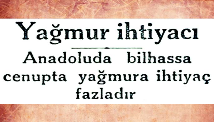 Yağmur ihtiyacı