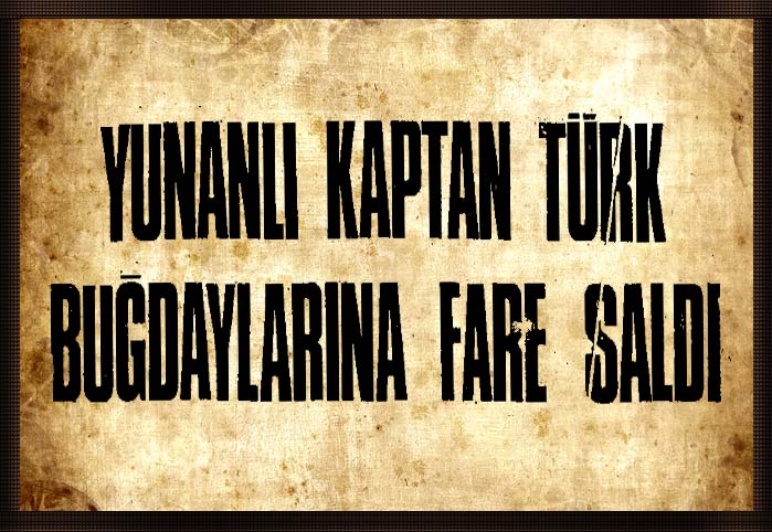 Yunan kaptan T&uuml;rk buğdaylarına fare saldı