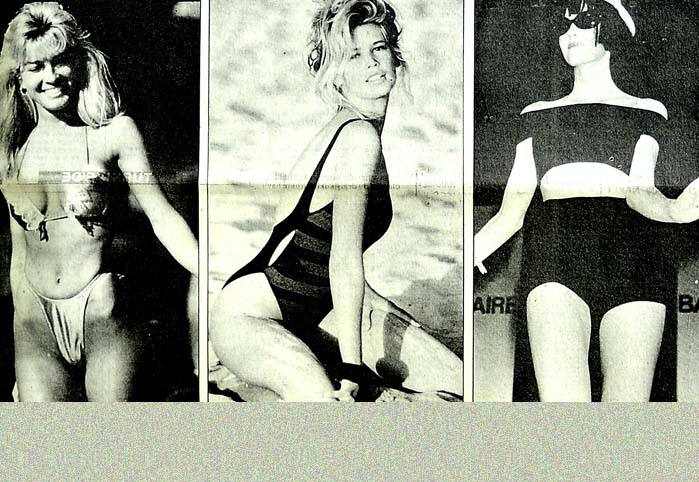 1990 yazında plajlar siyah-beyaz