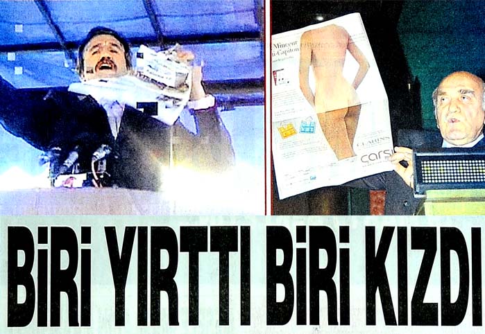 Biri yırttı biri kızdı